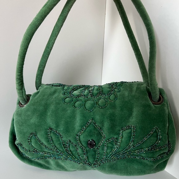 Velvet Maliparmi purse with jewel details - Picture 2 of 5